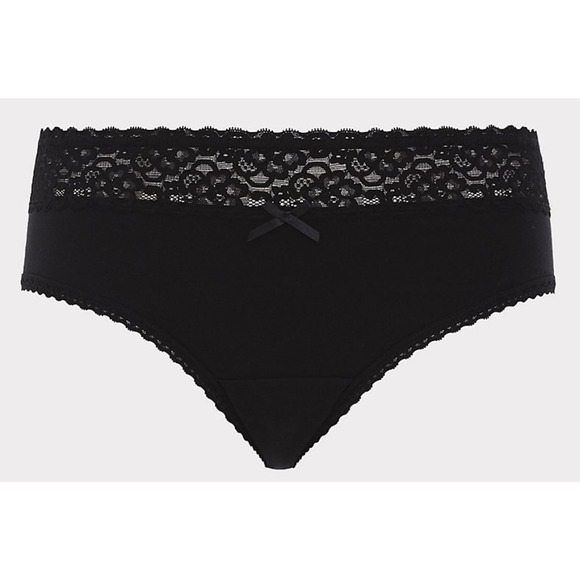 TORRID SIZE 6 COTTON MID-RISE HIPSTER LACE TRIM PANTY *****NOTE SIZE 6X***** - Picture 3 of 5
